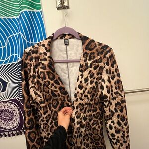 Leopard Print Blazer